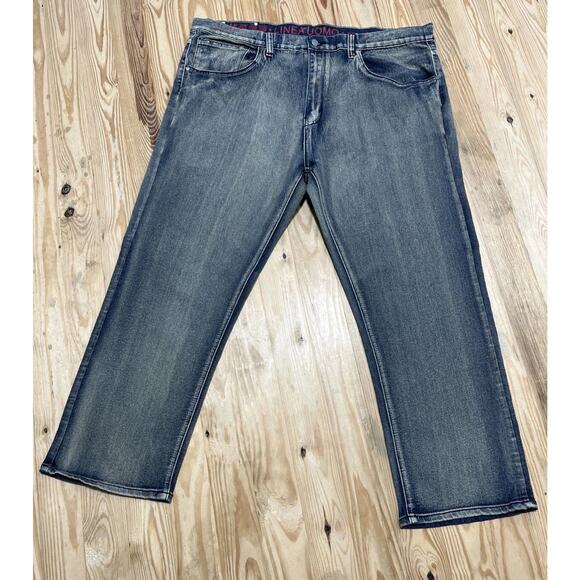 Linea Uomo Men's Size 44x30 Relaxed Straight Blue Cotton Blend Stretch Jeans - Picture 1 of 7
